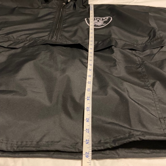 RAIDERS XL GAMEDAY SECURITY WATER RESISTANT WINDBREAKER HOODIE TEAM ISSUED NWT - Picture 12 of 16